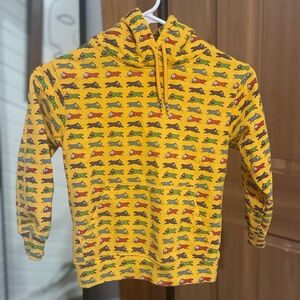 Icecream Running Dog Logo Yellow Hoodie | Kids 5-6